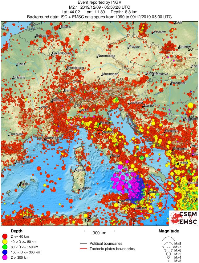 wide historical seismicity
