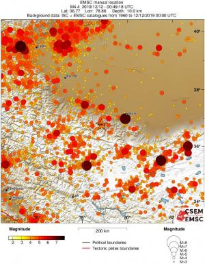regional magnitude historical seismicity