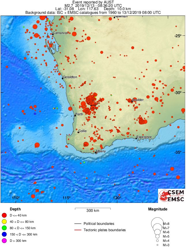 wide historical seismicity