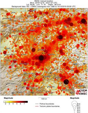 regional magnitude historical seismicity