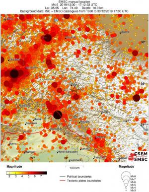 regional magnitude historical seismicity