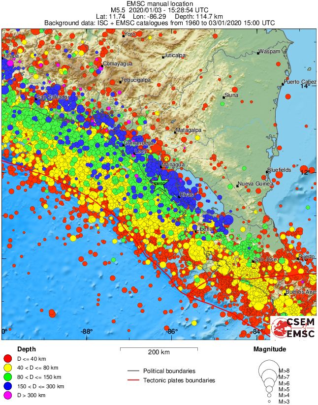 regional historical seismicity
