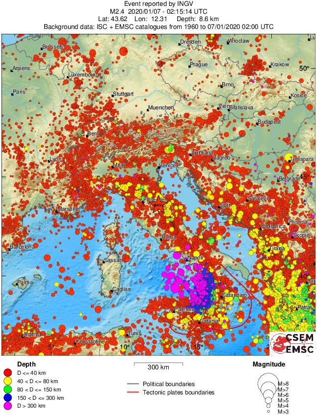 wide historical seismicity