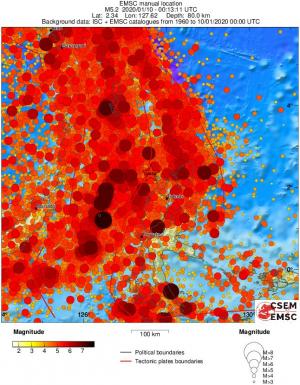 regional magnitude historical seismicity