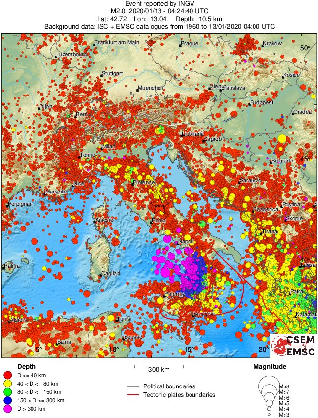 wide historical seismicity