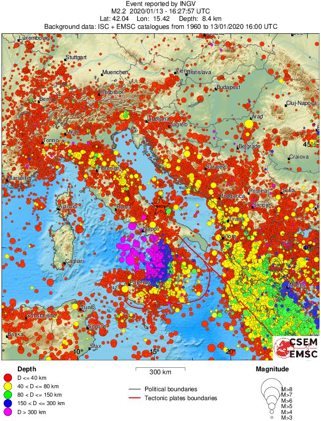 wide historical seismicity