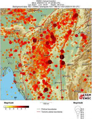 regional magnitude historical seismicity