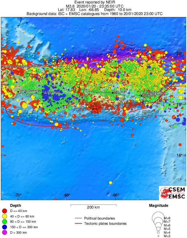 regional historical seismicity