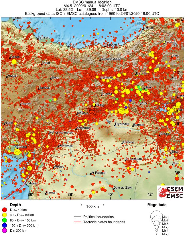 regional historical seismicity