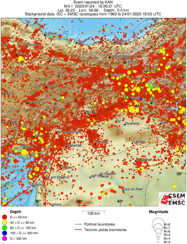 regional historical seismicity
