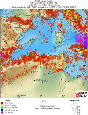 wide historical seismicity