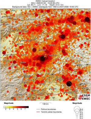 regional magnitude historical seismicity