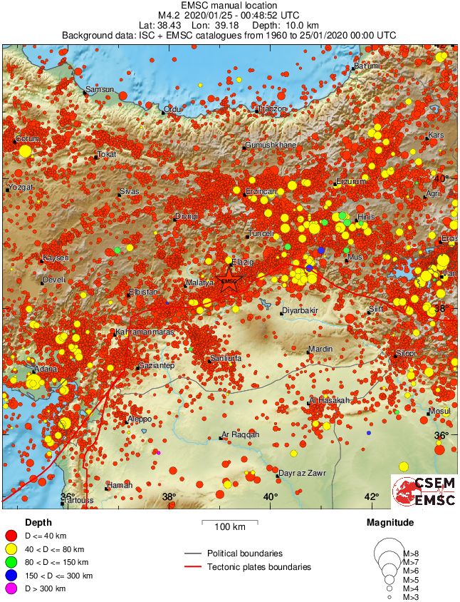 regional historical seismicity