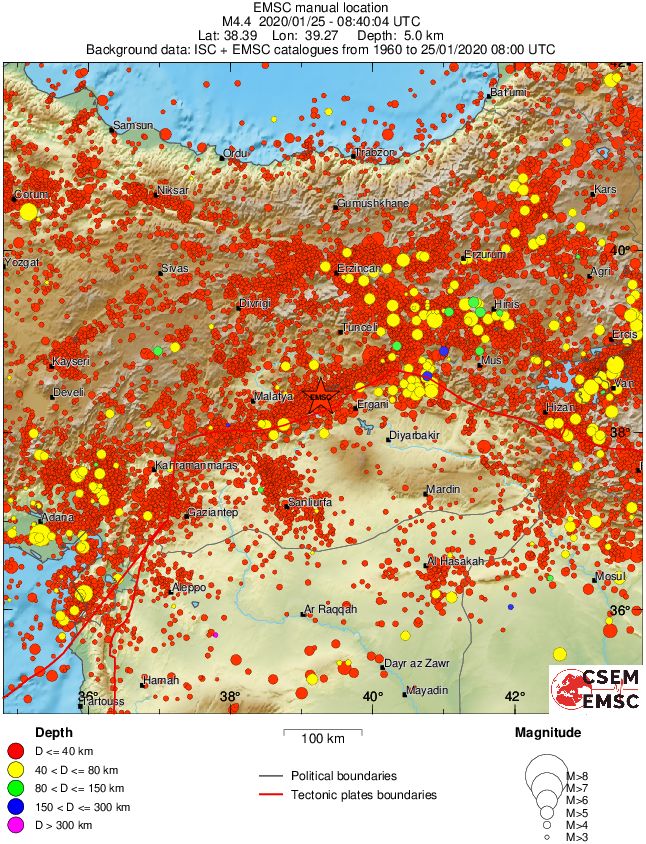 regional historical seismicity