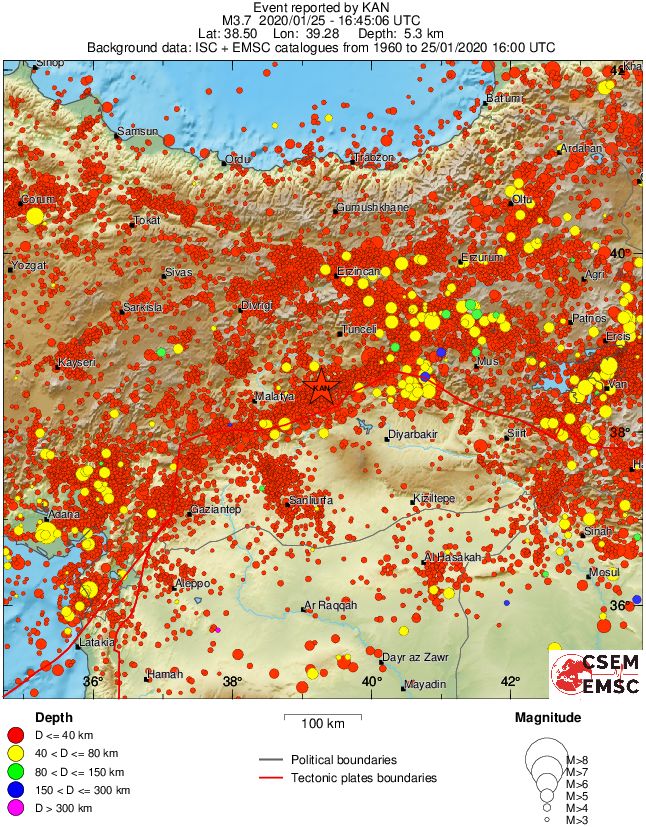 regional historical seismicity
