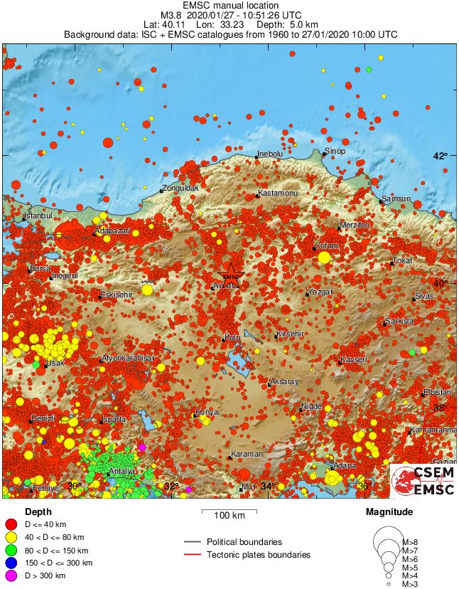 regional historical seismicity