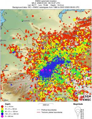 wide historical seismicity
