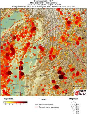 regional magnitude historical seismicity