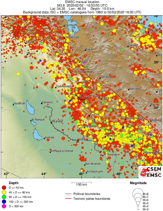 regional historical seismicity