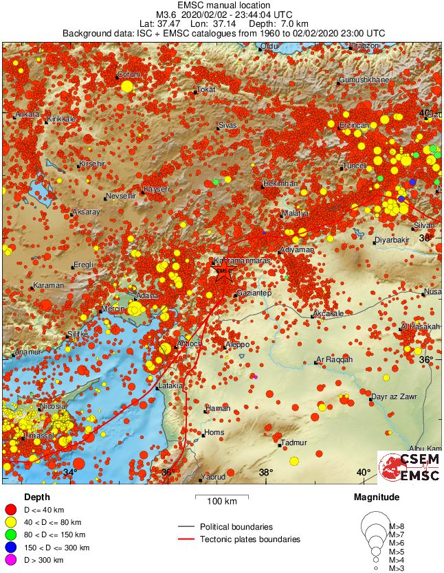 regional historical seismicity