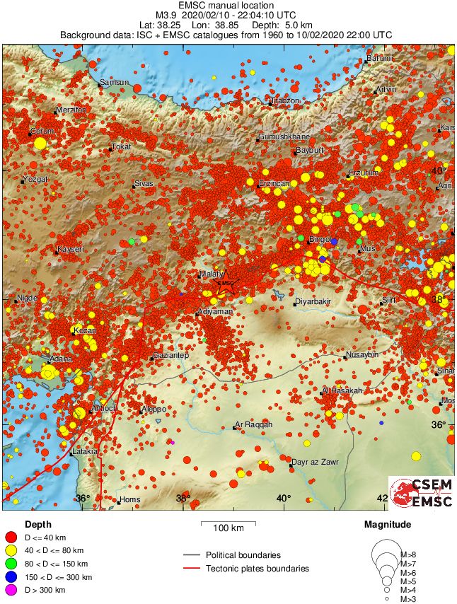regional historical seismicity