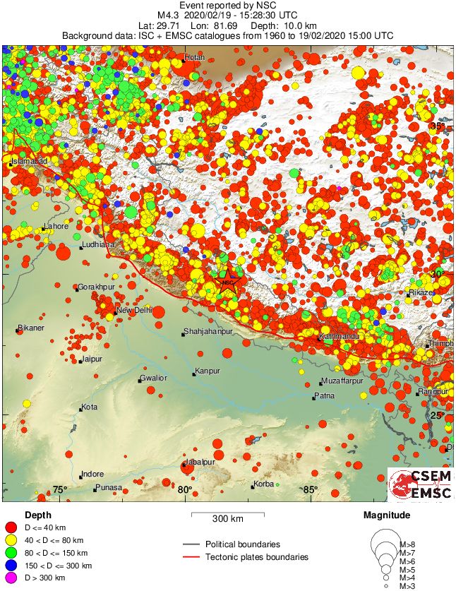 wide historical seismicity