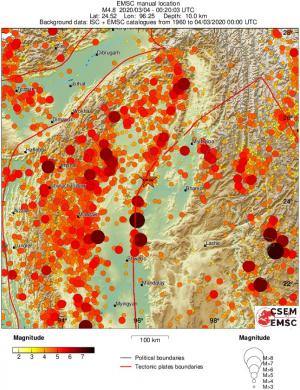 regional magnitude historical seismicity