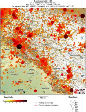 regional magnitude historical seismicity
