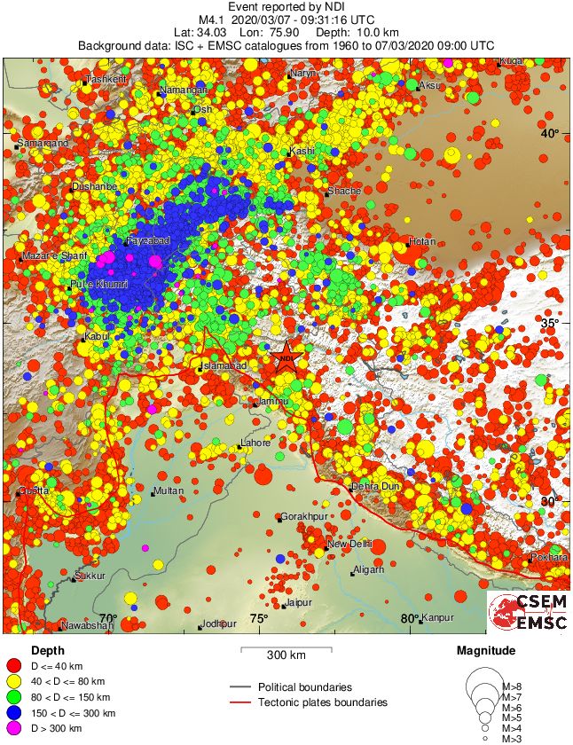 wide historical seismicity