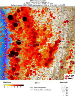 regional magnitude historical seismicity