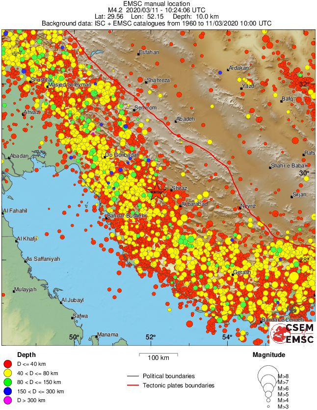 regional historical seismicity