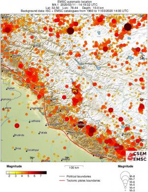 regional magnitude historical seismicity