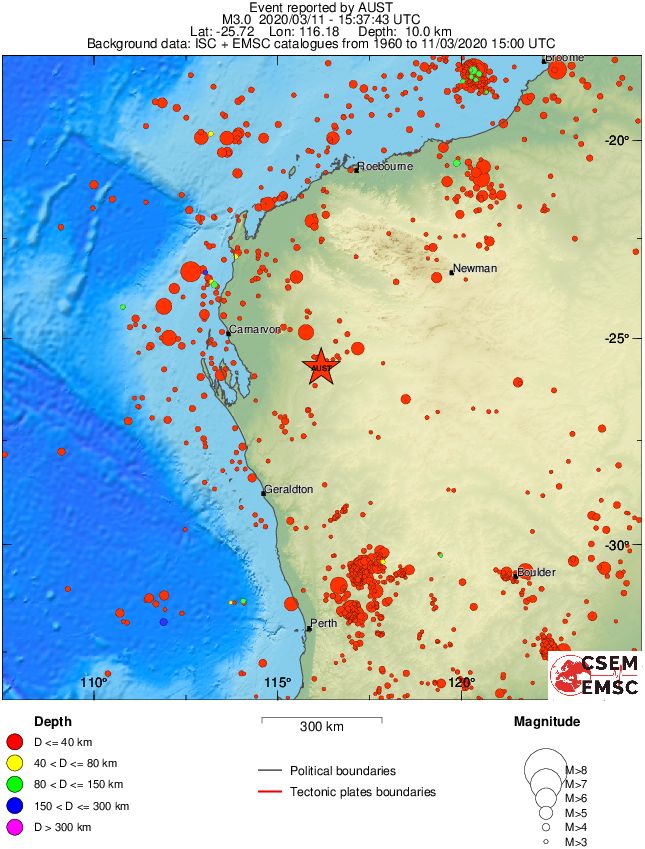 wide historical seismicity
