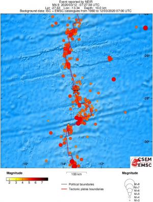regional magnitude historical seismicity