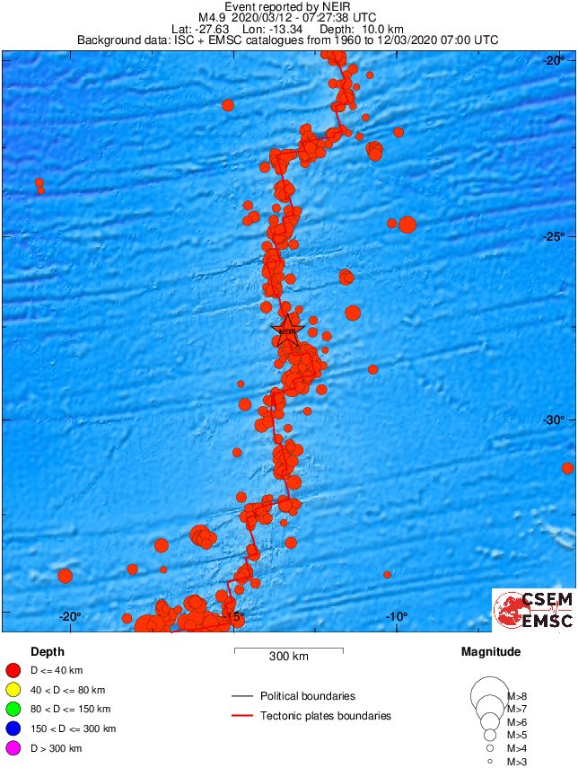 wide historical seismicity
