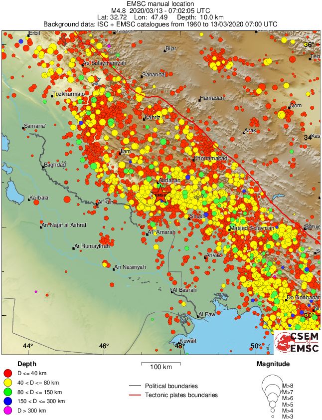 regional historical seismicity