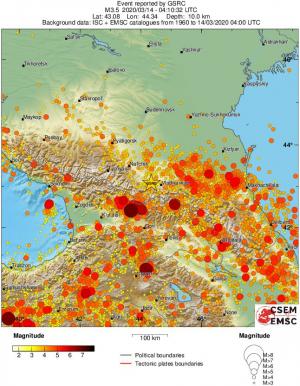 regional magnitude historical seismicity