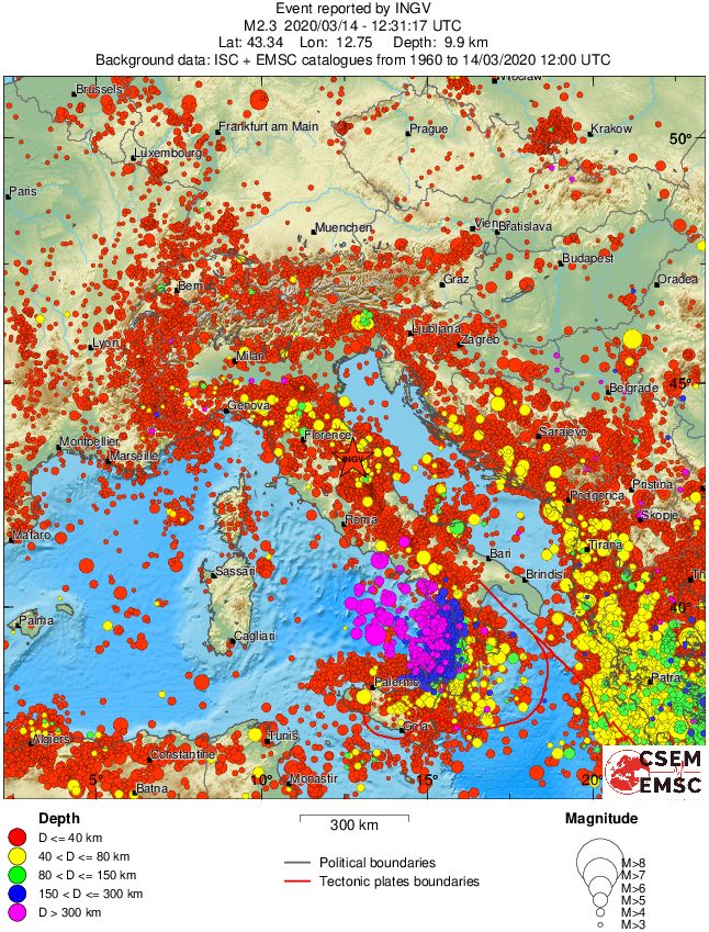 wide historical seismicity