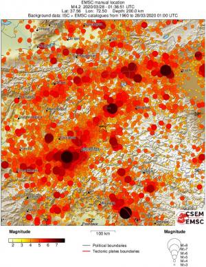 regional magnitude historical seismicity