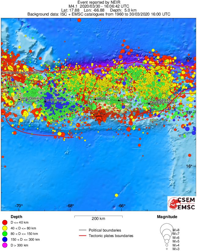 regional historical seismicity