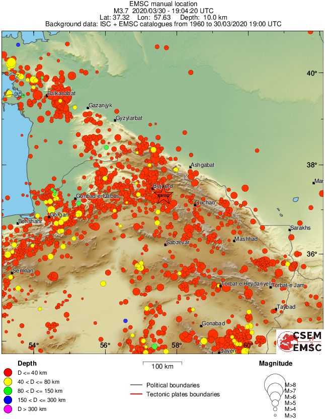 regional historical seismicity