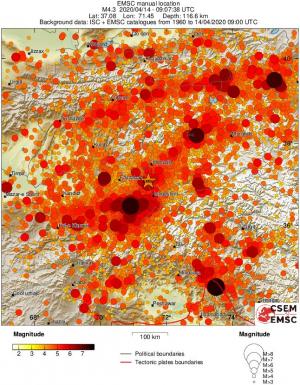 regional magnitude historical seismicity
