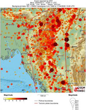 regional magnitude historical seismicity