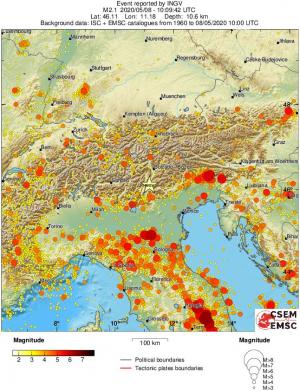 regional magnitude historical seismicity