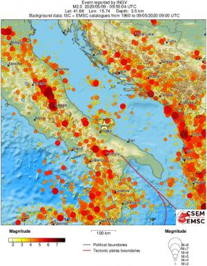 regional magnitude historical seismicity