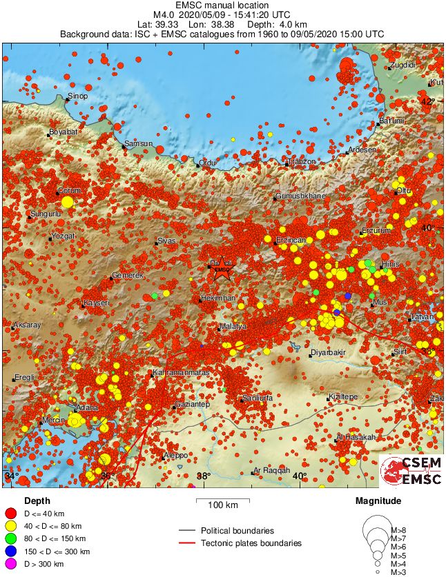 regional historical seismicity