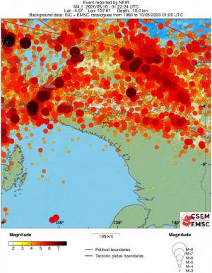 regional magnitude historical seismicity