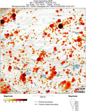 regional magnitude historical seismicity