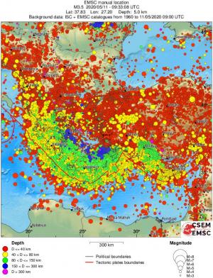 wide historical seismicity