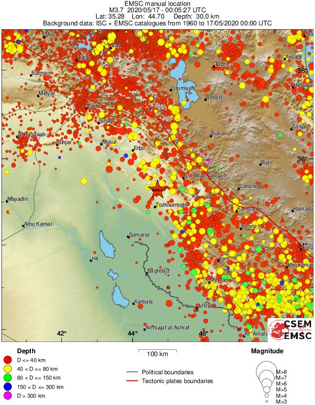 regional historical seismicity